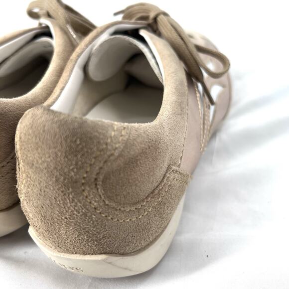 TOD'S Beige & Metallic Leather Driving Sneaker Performance Shoes Womens Size 11 - Picture 9 of 13